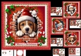 7x7 Christmas is bursting out all over dogs and cats choice of four mini kit