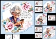 7x7 Golden oldies and their cell phones 2 choice of four mini kit