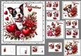 6x6 Puppy peeker Valentine 2 choice of four mini kit