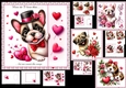 6x6 Puppy peeker Valentine 3 choice of four mini kit