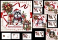 6x6 Christmas dogs choice of four mini kit