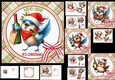 6x6 Christmas birds of joy choice of four mini kit
