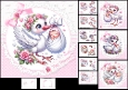 7x7 Stork delivery baby girl choice of four mini kit