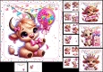 7x7 One-derful birthday wishes girl choice of four mini kit