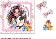7x7 Rainbow girl birthday with her pet rabbit