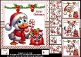 7x7 Quirky Christmas ducks choice of four mini kit