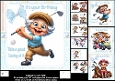 7x7 Grandma and her golf swing choice of four mini kit