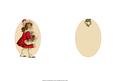 Vintage Christmas Girl Insert