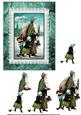 Vintage Christmas Santa with Children Decoupage