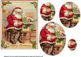 Vintage Christmas Santa in Workshop Pyramid