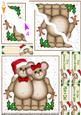 Christmas Teddy Couple Side Stacker