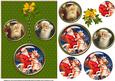 Vintage Santa Medallions 3