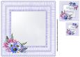 8x8 Lavender Birthday on Double Ruffle Frame Insert Plate