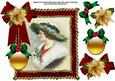 8x8 Vintage Christmas Lady in Luxury Frame
