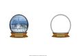Christmas Snowglobe with Winter Church Insert