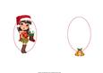 Goth/mod Girl Christmas Insert