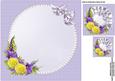8x8 Lavender and Yellow Floral Spray Insert Plate