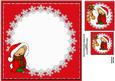 8x8 Traditional Christmas Snuggle Bear Insert Plate