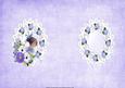 Vintage Girl with Bows and Flowers Insert