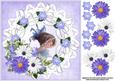 8x8 Vintage Girl with Bows and Flowers