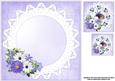8x8 Vintage Girl with Bows and Flowers Insert Plate