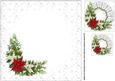 8x8 White Christmas Floral Insert Plate