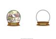 Vintage Christmas Scene Snowglobe Insert