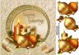 8x8 Golden Christmas Ornaments