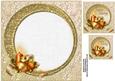 8x8 Golden Christmas Ornaments Insert Plate