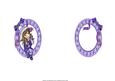 Christmas Girl with Kitten Purple Insert