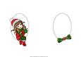 Christmas Girl with Kitten Red Insert