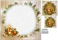 8x8 Golden Candles and Poinsettia Insert Plate