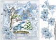 8x8 Christmas Scene in Lace and Pearl Frame 1