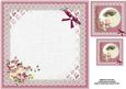 8x8 Vintage Lady with Antique Lace and Pearls Insert Plate