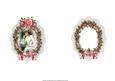 Vintage Girl Cheers Rose Wreath Insert
