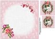 8x8 Vintage Girl Cheers Rose Wreath Insert Plate