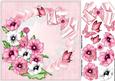 8x8 Beautiful Flowers on Satin Ruffle and Lace