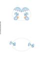 New Baby Boy Twins Pearls and Lace Pyramid Insert