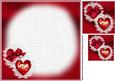 8x8 Love Hearts and Swans Insert Plate
