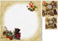 8x8 Peach Roses and Violin Steampunk Insert Plate