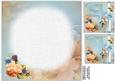 8x8 Peach English Roses Insert Plate