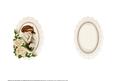 Vintage Girl in Antique Lace Frame Insert