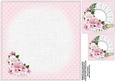 8x8 Pink Gardenias Insert Plate
