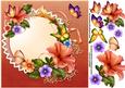 8x8 Colourful Petunias and Butterflies