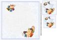 8x8 Peach and Blue English Roses Insert Plate