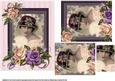 Vitage Beauty in Antique Frame with Antique Roses Pyramid