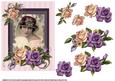 Vintage Beauty in Antique Frame with Antique Roses