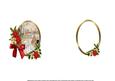 Snowy Village with Christmas Flowers Insert