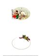 Peace Love Joy Vintage Scene with Carol Singers Red Insert