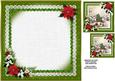 8x8 Traditional Vintage Christmas Scene Green Insert Plate